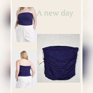 A New Day Navy Tube Top 3X